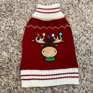 Christmas dog cat reindeer sweater size small